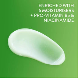 Enriched with 6 moisturisers and pro vitamin B5 and Niacinamide 