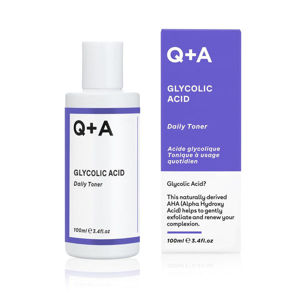 Q+A Glycolic Toner and packaging