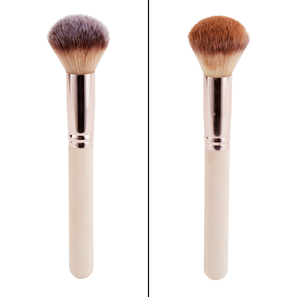 a brush before and after being cleaned