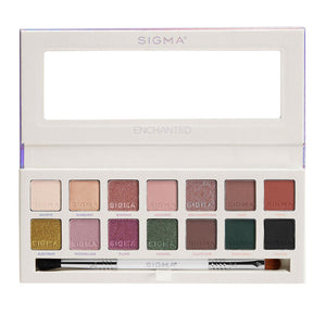 an open Sigma Beauty Enchanted Eyeshadow Palette