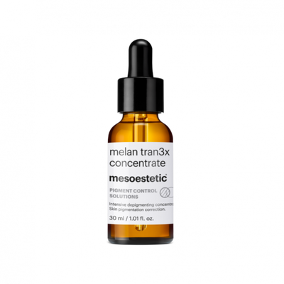 mesoestetic Melan Tran3x Intensive Depigmenting Concentrate container